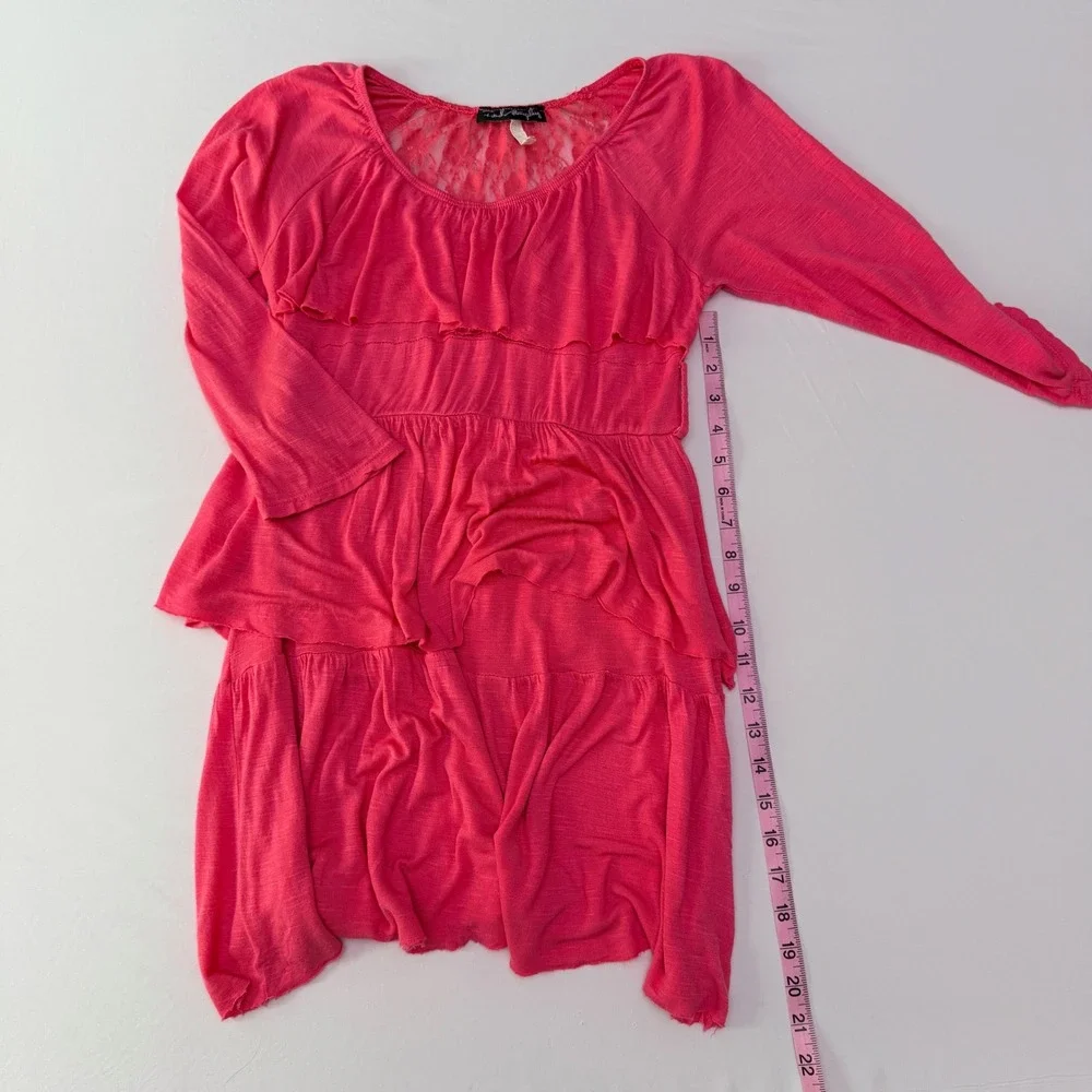 Girls Pink Shirt‎ with Flower Tulle back
